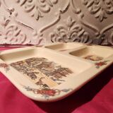 Obernai compartment dish Sarreguemines signed Loux