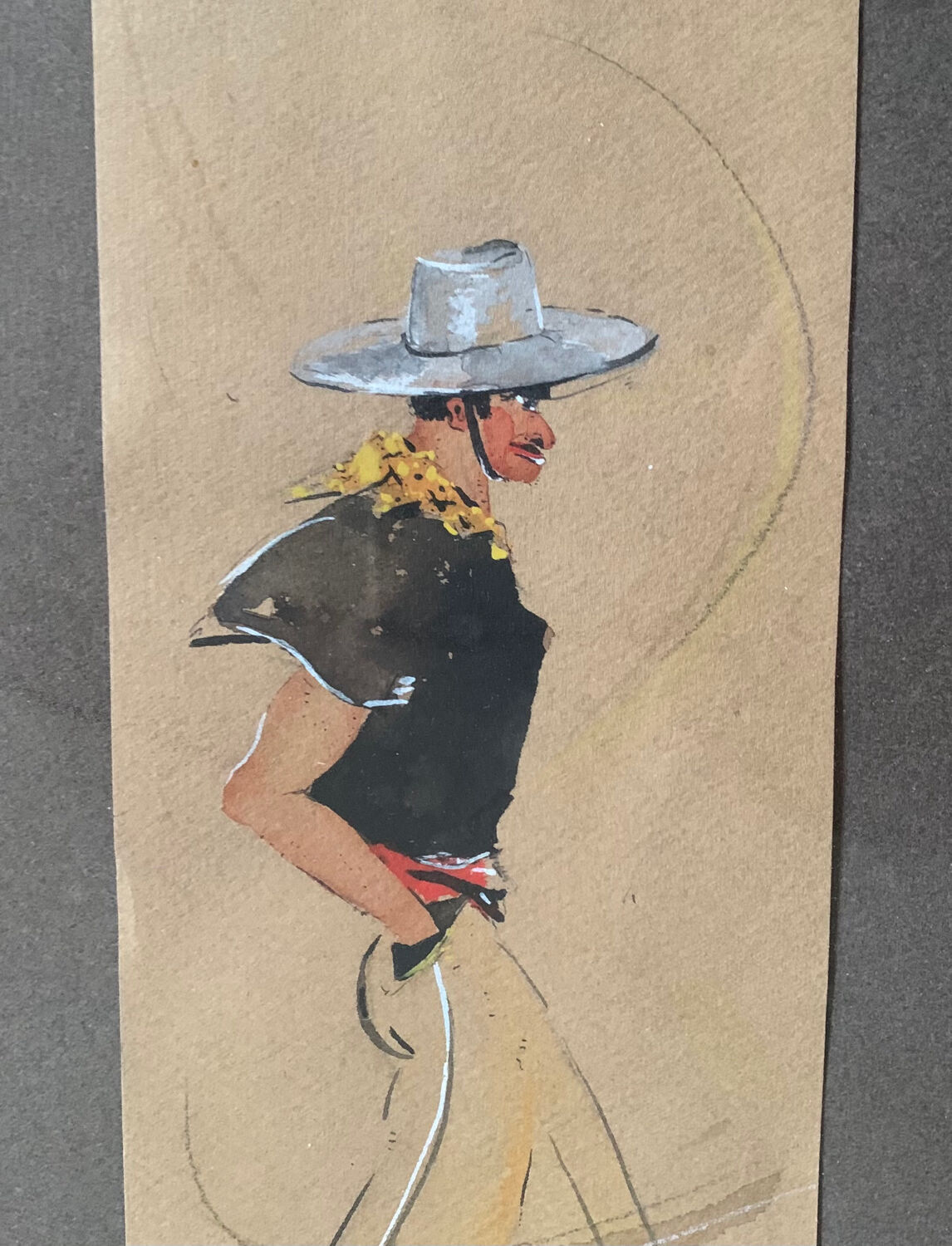Watercolor drawing "cowboy"