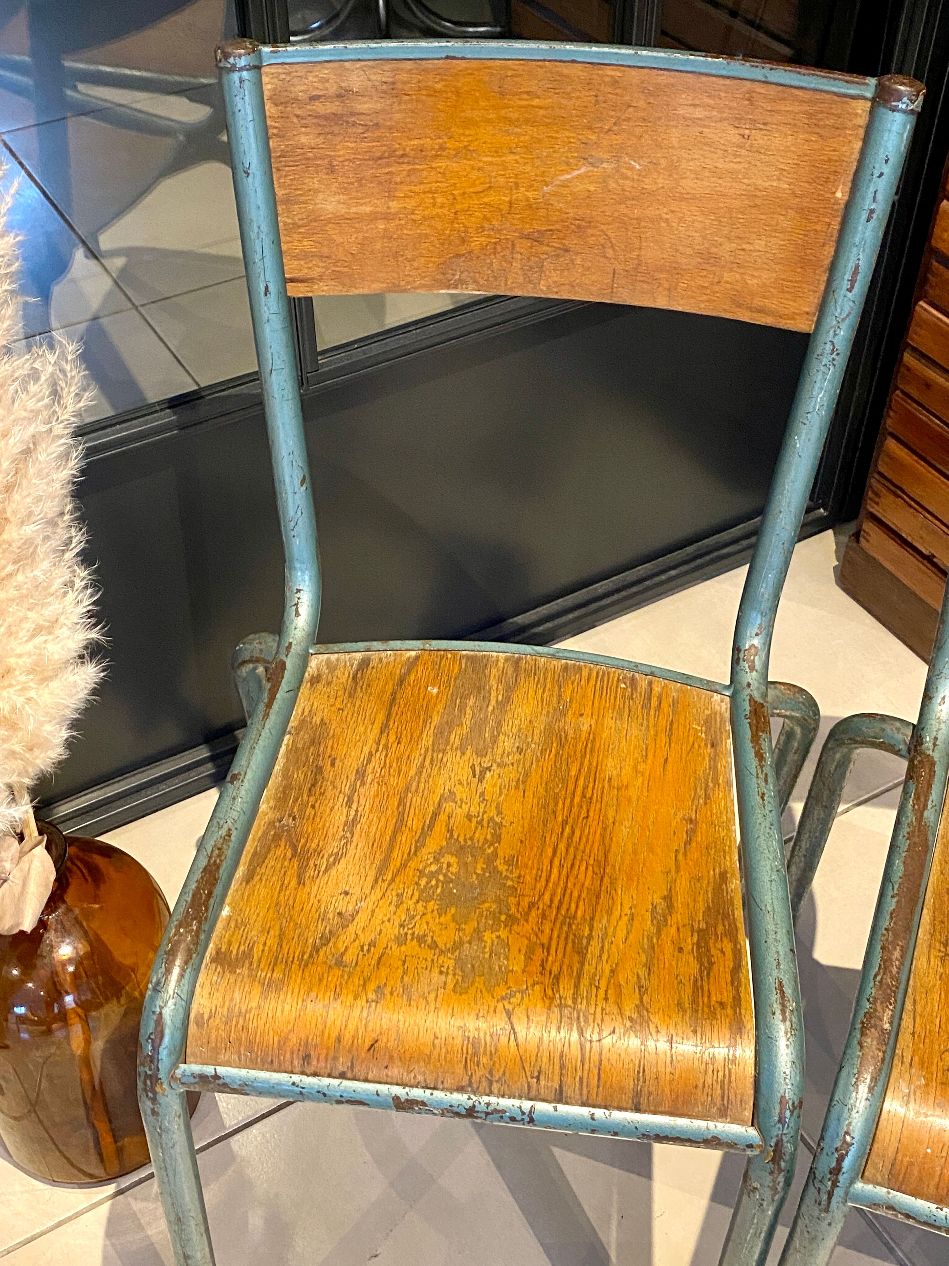 Pair of vintage school chairs