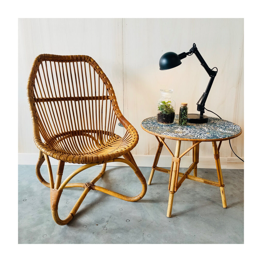 Fauteuils en rotin vintage