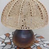 Signed 70s sandstone lamp