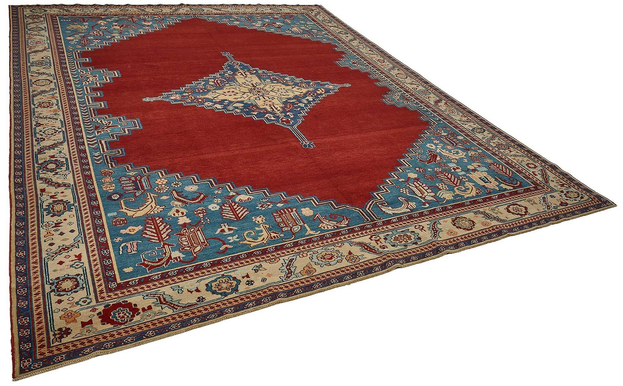 Turkish Handknotted Wool Oushak Rug 292 cm x 361 cm