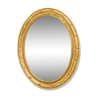 Miroir doré en bois 48x38 cm