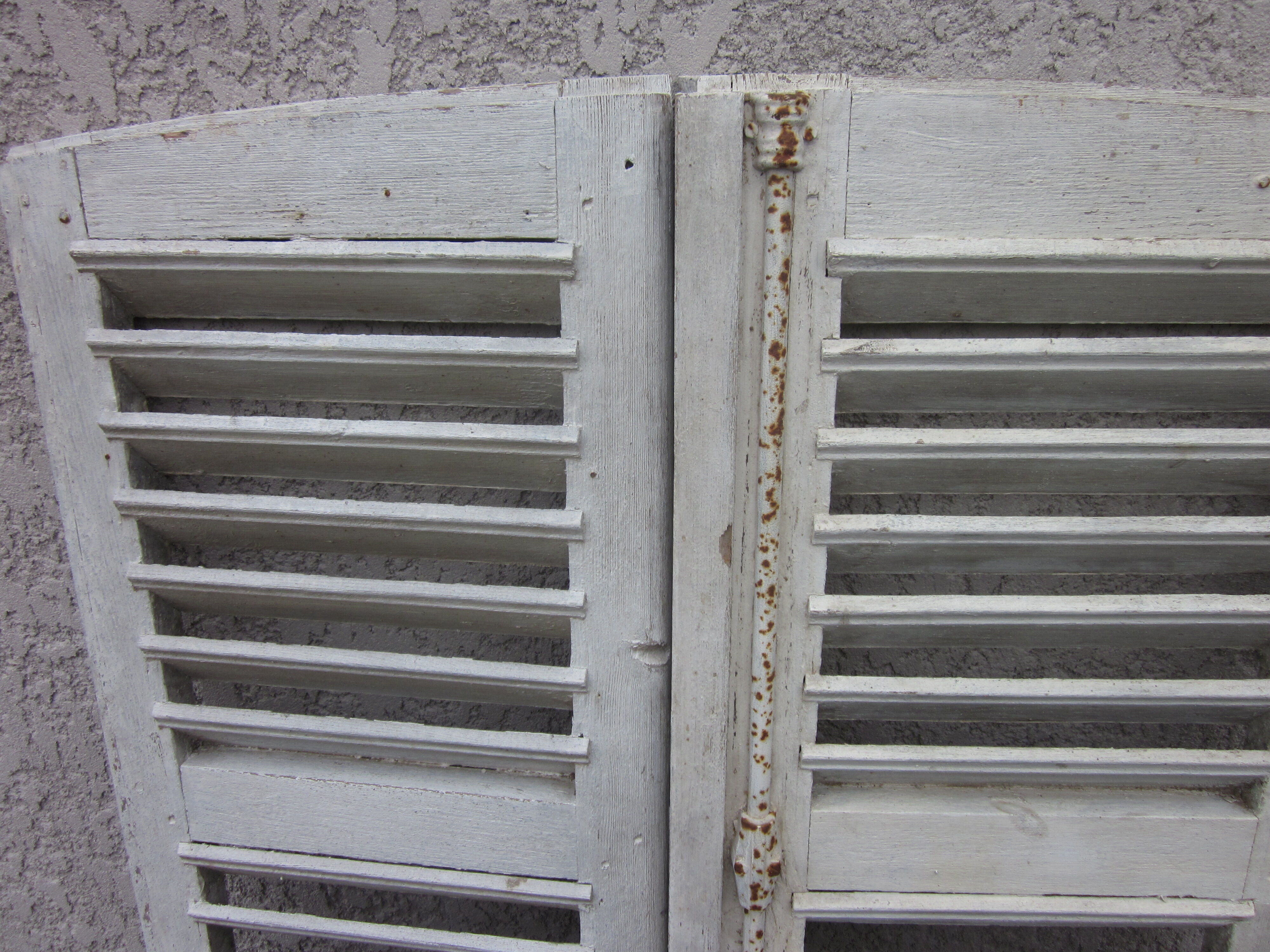 Pair of old shutter louvers