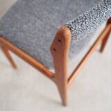 Ensemble de six chaises en teck, design danois, années 1960, production : Danemark