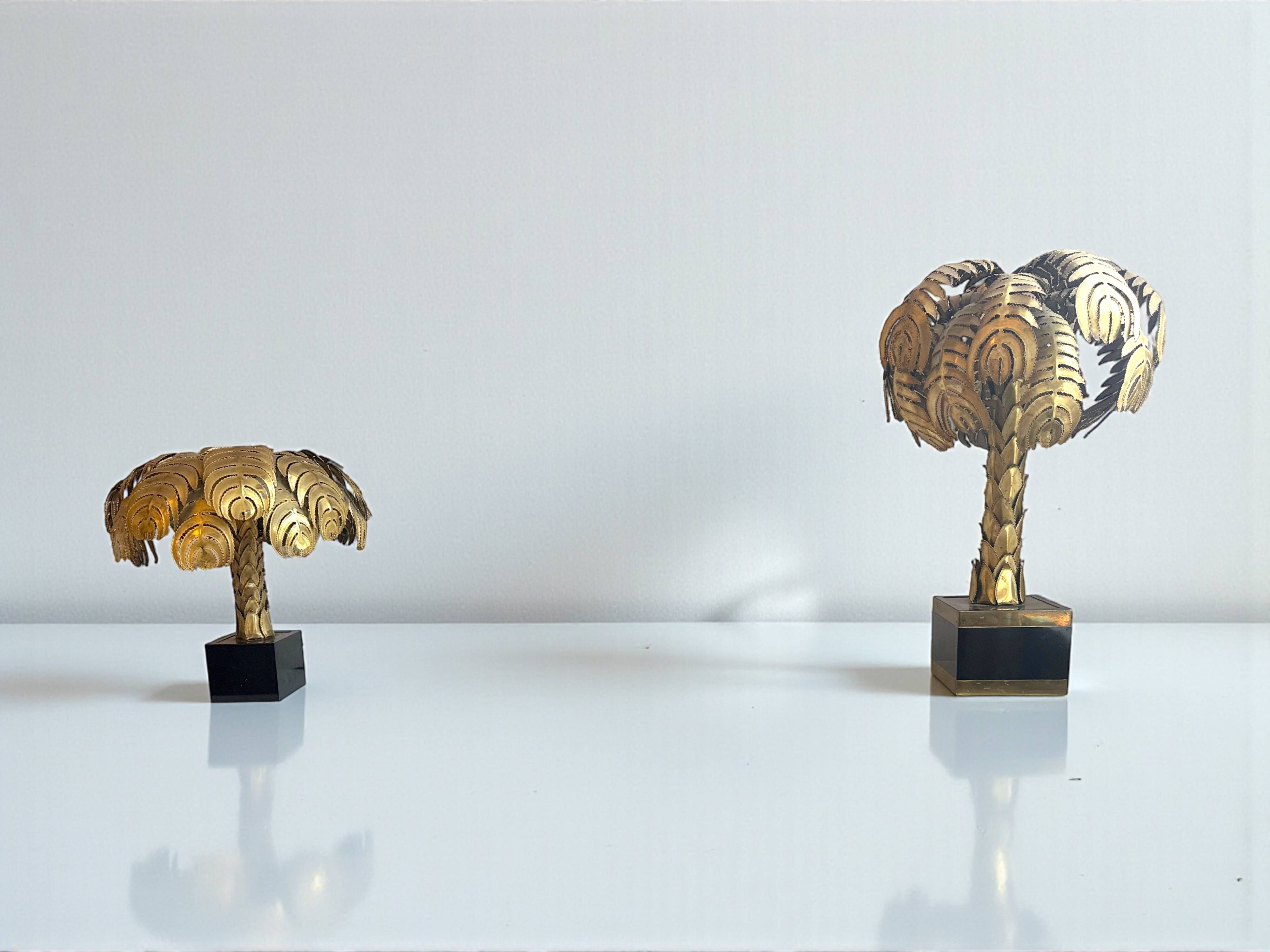 Palm Tree Lamp Maison Jansen, Christian Techoueyres, 65cm, Circa 1970