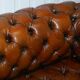 Victorian Chesterfield canapé from 1890 in restored leather, stamped Cornelius V. Smith.