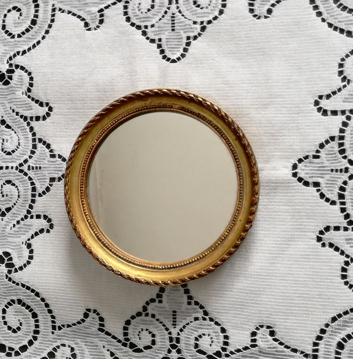 Gilded wooden mirror 15cm