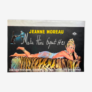 Affiche cinéma originale "Mata Hari Agent H21" Jeanne Moreau 39x58cm 1964