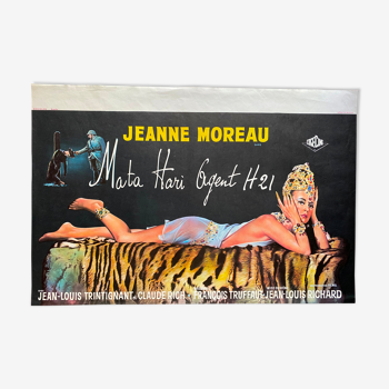 Original cinema poster "Mata Hari Agent H21" Jeanne Moreau 39x58cm 1964