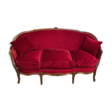 Louis Philippe-style velvet sofa