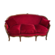 Louis Philippe-style velvet sofa