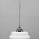 Italian mid-century glass pendant lamp chrome ceiling light 1960s
