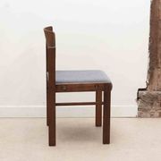 Chaise style scandinave ébène tapissée en gris