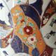 Chinese baluster vase in glazed ceramics. Wild, floral nature. Imari style. 32 cm