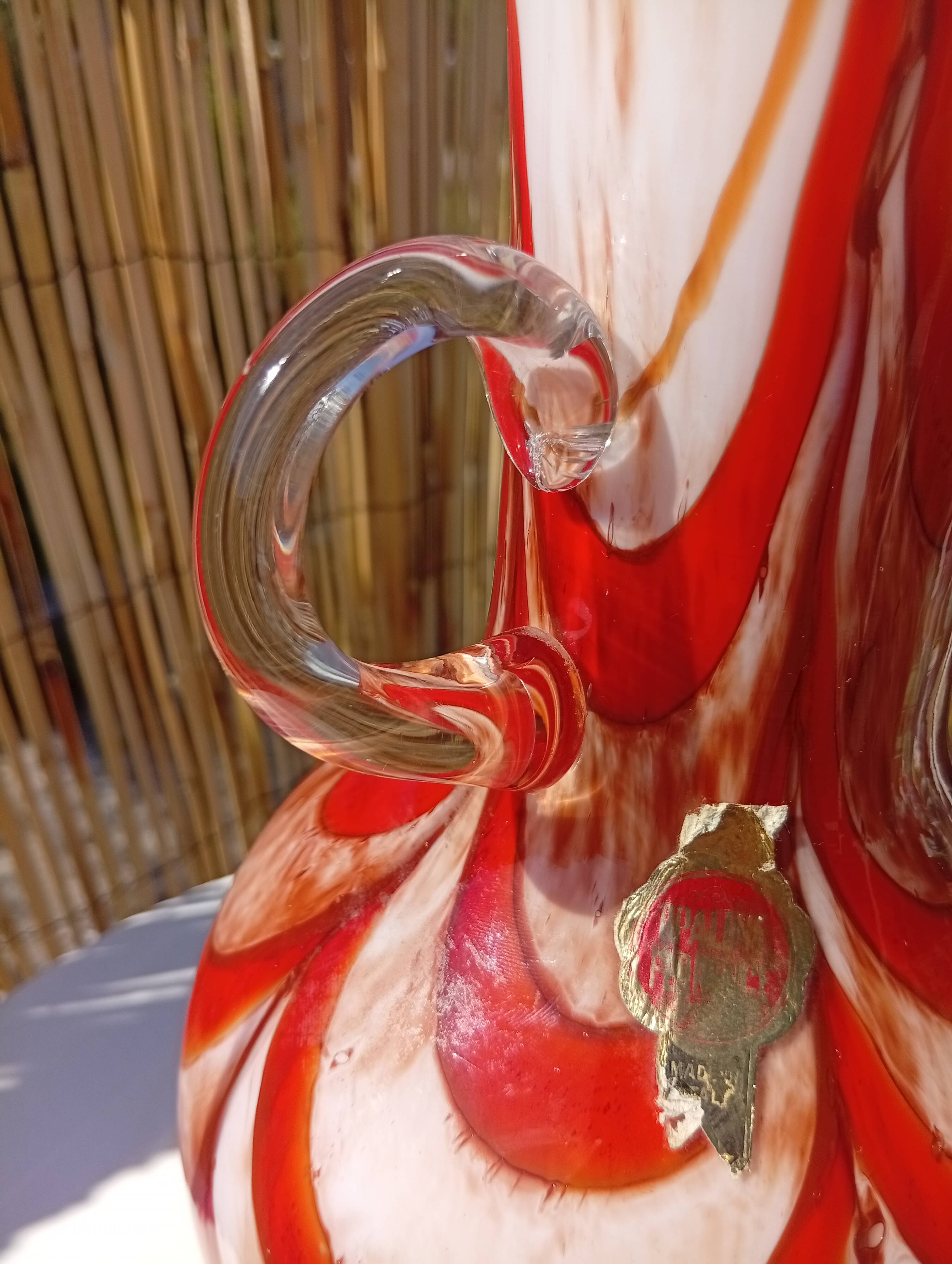 Vintage opaline Fiorentina vase