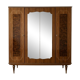 1970s vintage wooden wardrobe with mirrors