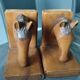 Wooden horse bookends