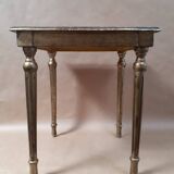 Square pedestal table gilded wood florentine style vintage 1950