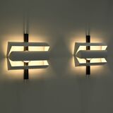 Ensemble de 2 appliques Stria par Ernesto Gismondi pour Artemide, années 1980 Italie.