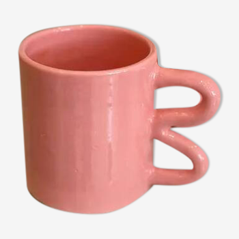 Mug cup ceramic handle wave graphic design colorful pink barbie barbapapa