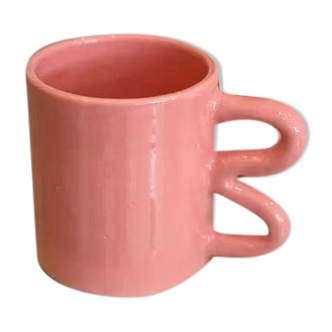 Mug cup ceramic handle wave graphic design colorful pink barbie barbapapa