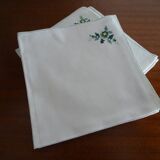 6 old embroidered napkins