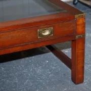 Very Large Coffee Table with Marquetry Glass Panels by Kennedy Harrods