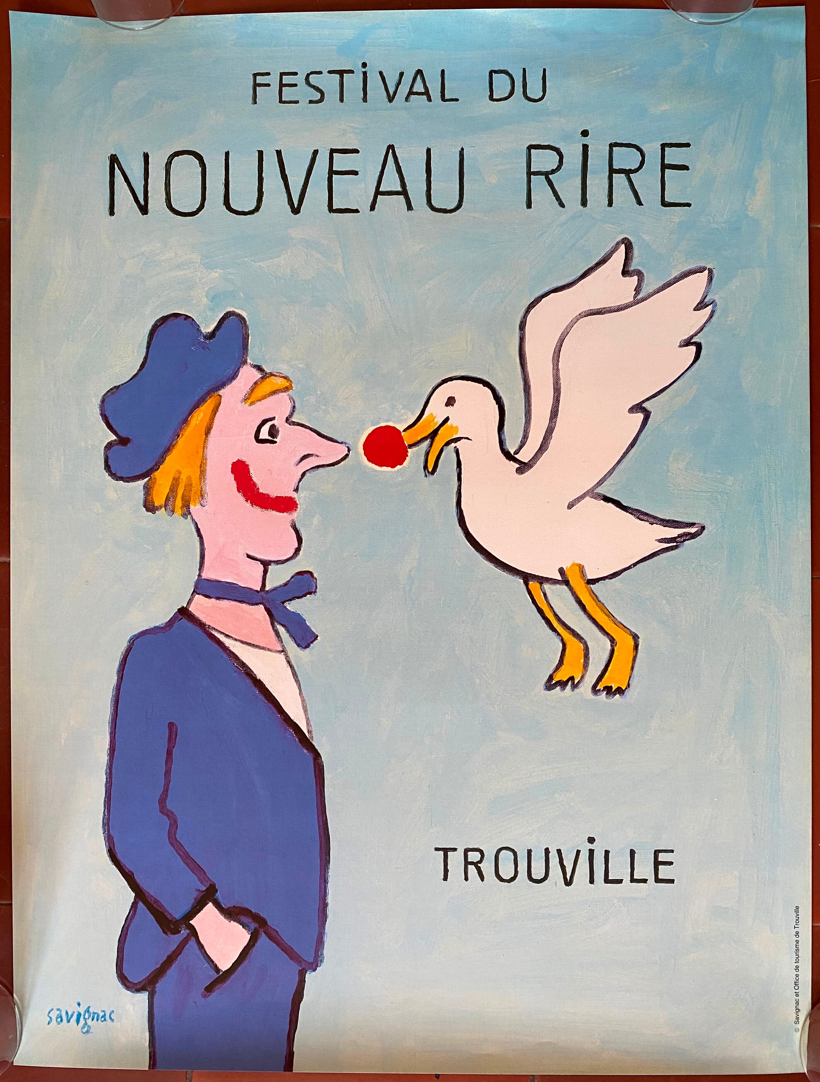 Original poster "Trouville Festival du nouveau rire" 46x61cm 90's