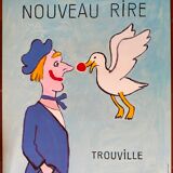 Affiche originale "Trouville Festival du nouveau rire" 46x61cm 90's