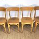 4 chaises bistrot en bois courbé - style baumann
