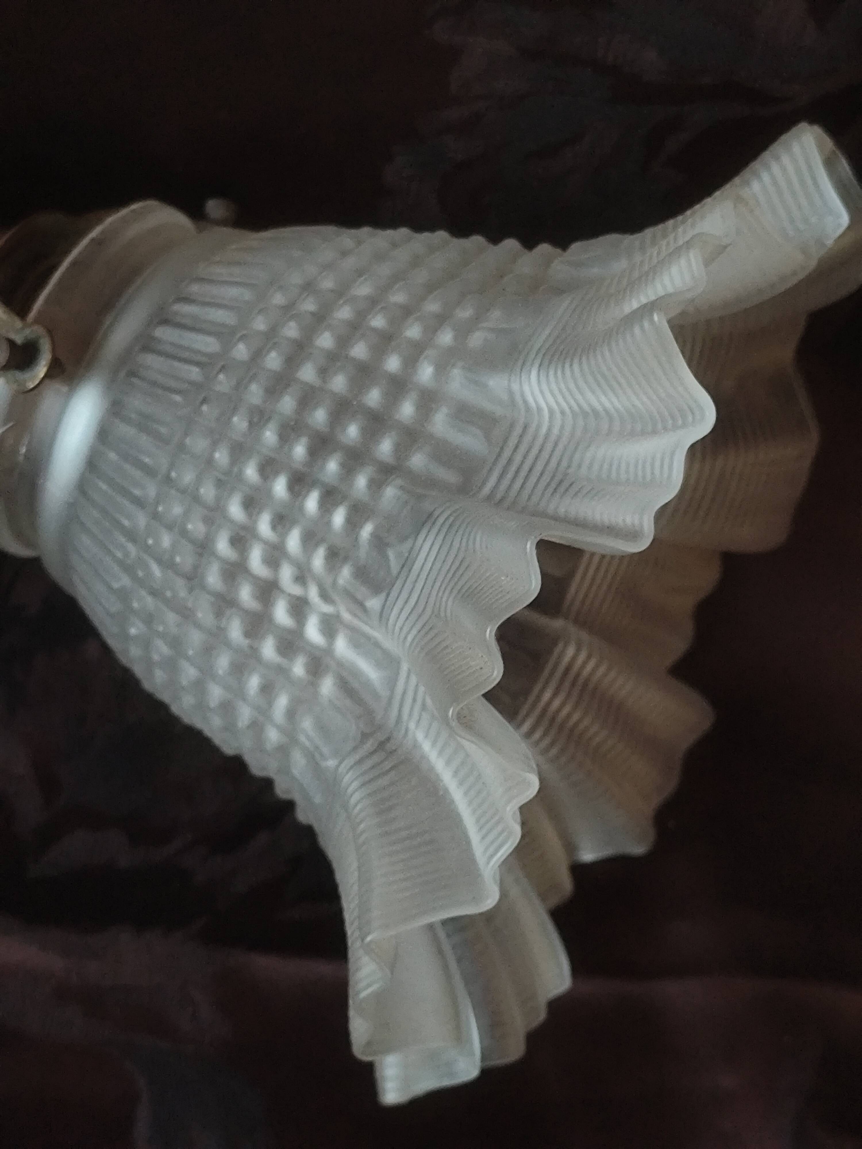 Swan neck and tulip glass wall light, porcelain lamp