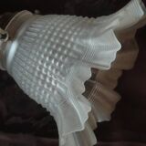 Swan neck and tulip glass wall light, porcelain lamp