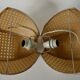 Pair of lotus cane wall lights from the 50s and 60s