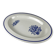 Large white & blue oval dish, bird and flower motif