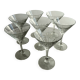 Set of 7 stemmed glasses Arc France