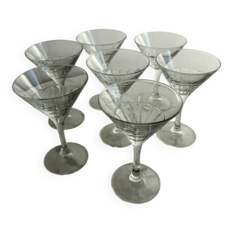 Set of 7 stemmed glasses Arc France