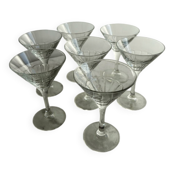 Set of 7 stemmed glasses Arc France