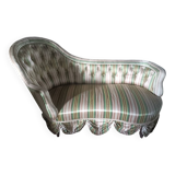 Striped silk chaise longue