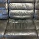 3-seater leather and chrome sofa design 1960.