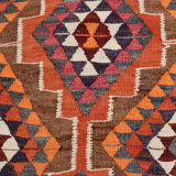 Bold multicolor kilim runner rug,92x395cm