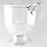 Silver metal champagne bucket with shell handles