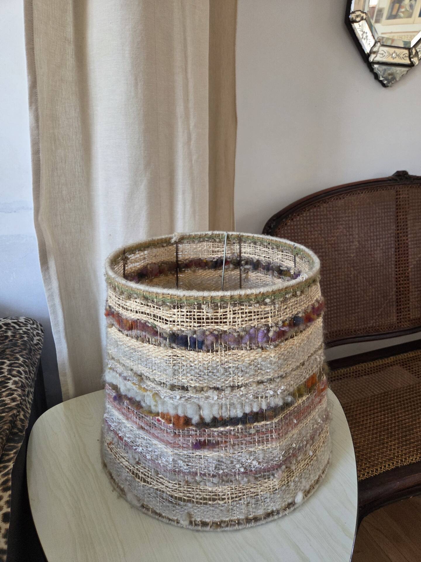 Vintage wool lampshade