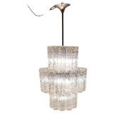 Vintage Murano chandelier, 38 cortex glasses, Italy 1960's