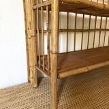 Foldable bamboo shelf from the 60s and 70s