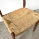 GS60 chair in exotic wood and straw, Arne Wahl Iversen, 1960s
