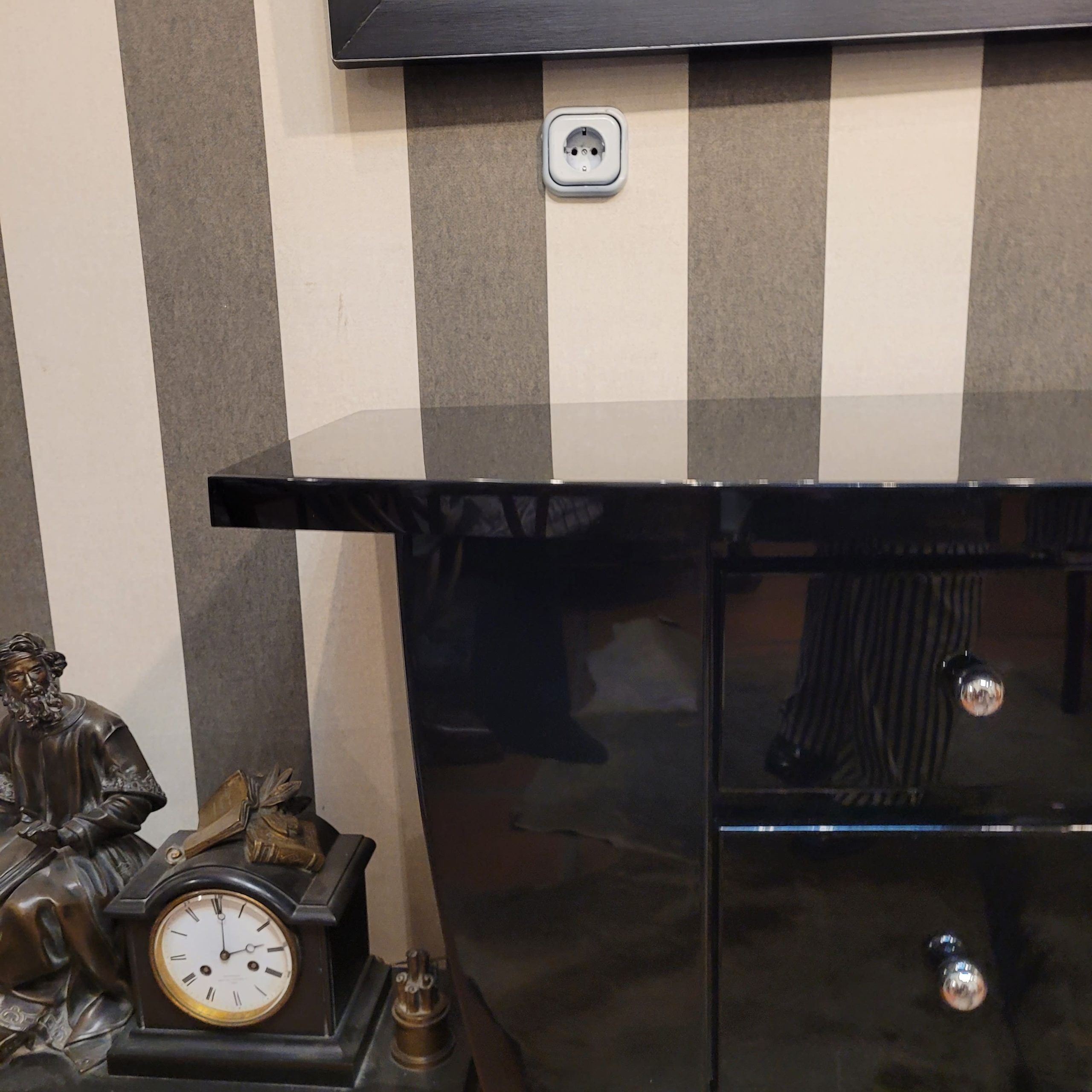 Lacquered wooden chest of drawers, David Lange, Mid-century, 1970s – France