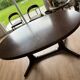 Baumann oval extendable dining room table and 6 Baumann Sled chairs known as gondola