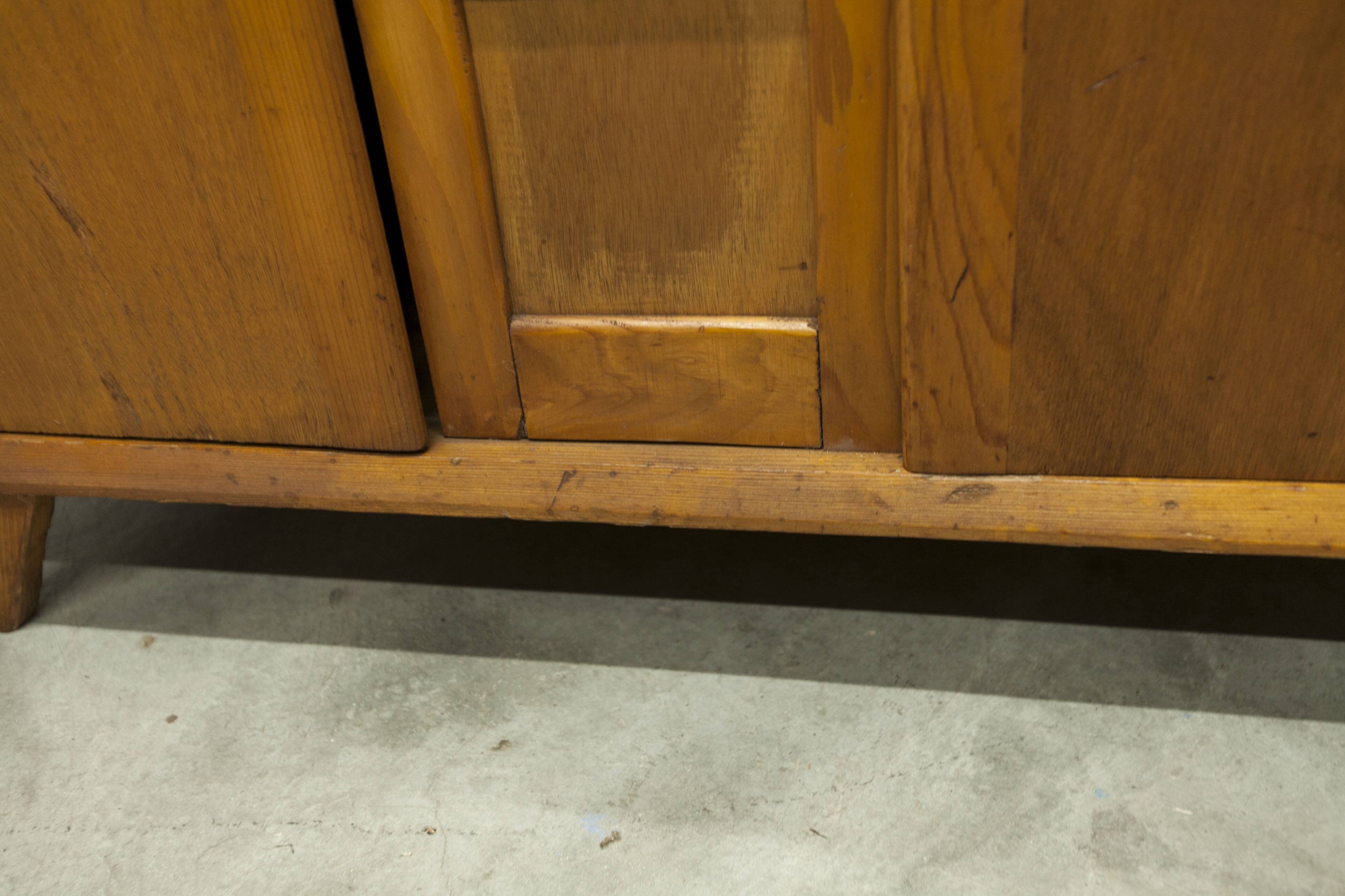 1950s Parisian wardrobe with mirror, 135 x 19 cm