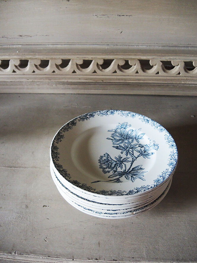 10 vintage St Amand dinner plates